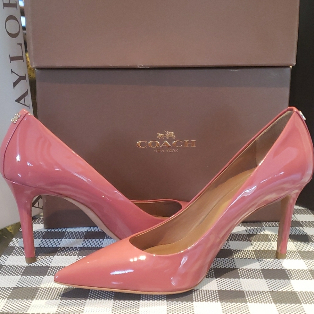 Coach patent leather pumps
